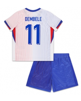 Francia Ousmane Dembele #11 Maglia Gara Trasferta Repliche Europei 2024 Bambino